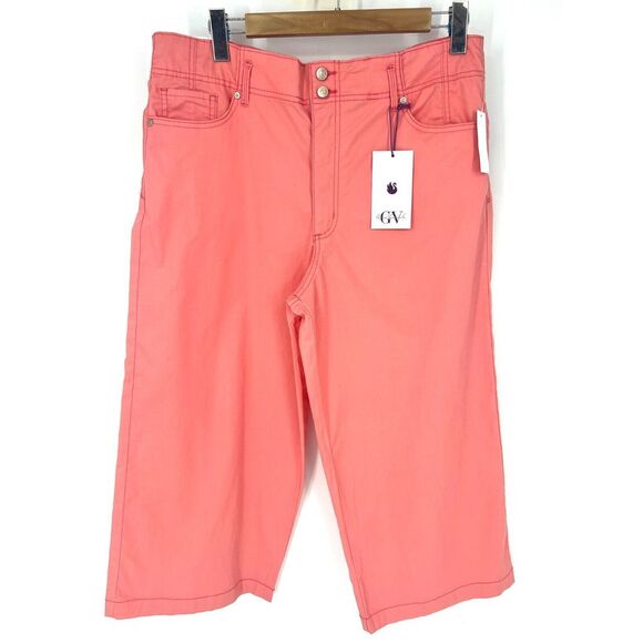 Gloria Vanderbilt Pants - GLORIA VANDERBILT Pants‎ Womens Size 14 Crop Wide Leg Ankle Marjan Rose Pink NWT